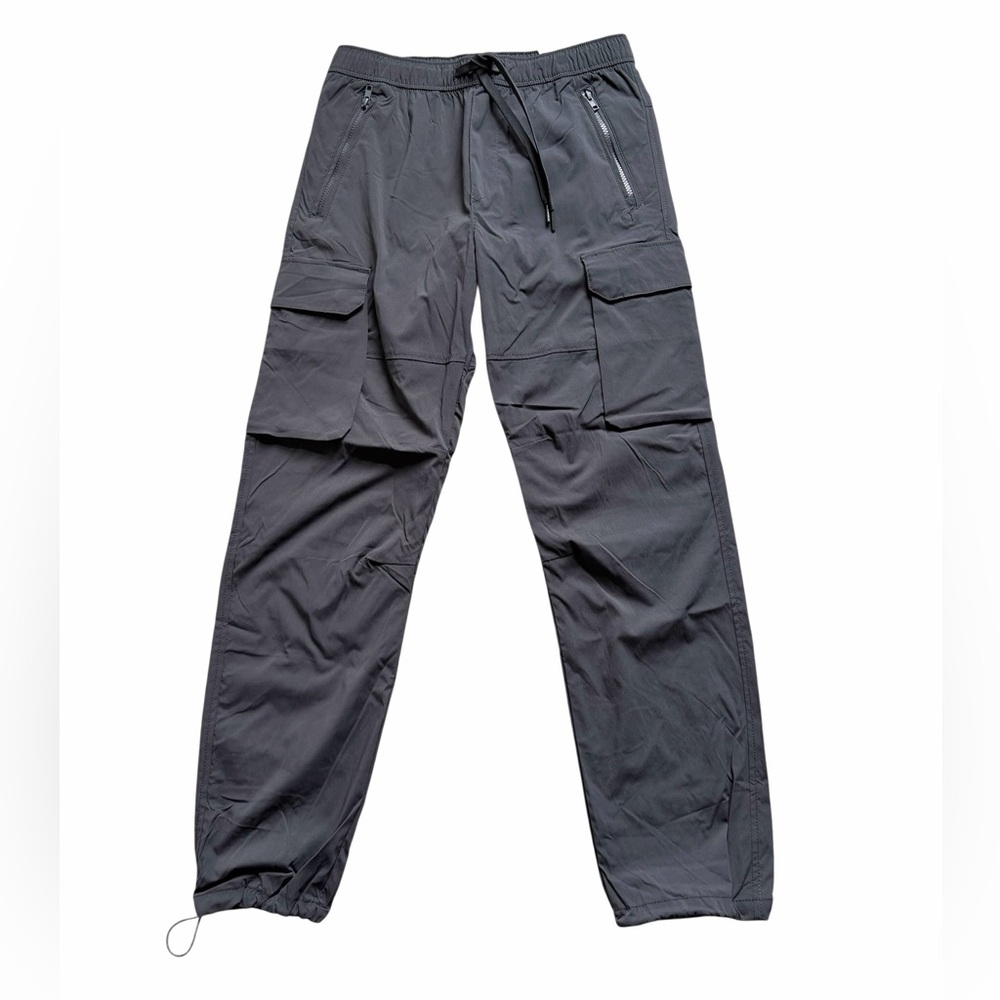 H&M Nylon Cargo Pants Mens Small 30x30 Gray Lightweight Techwear Utility NWT